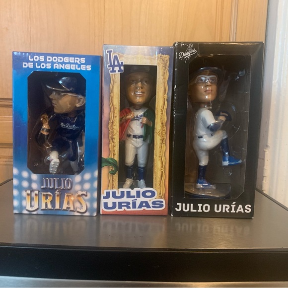 LA DODGERS URIAS SET OF 3 BOBBLEHEADS - Picture 2 of 3